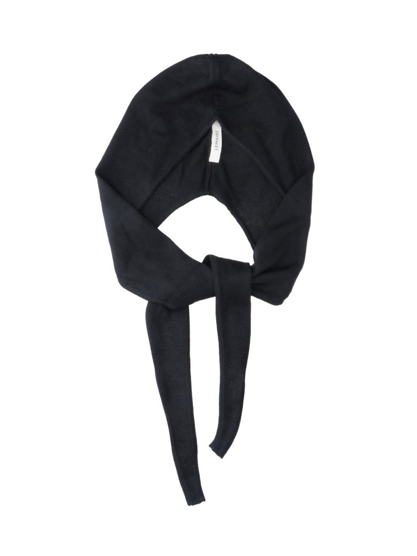 Lemaire Black Tie-Ends Wool Knit Balaclava