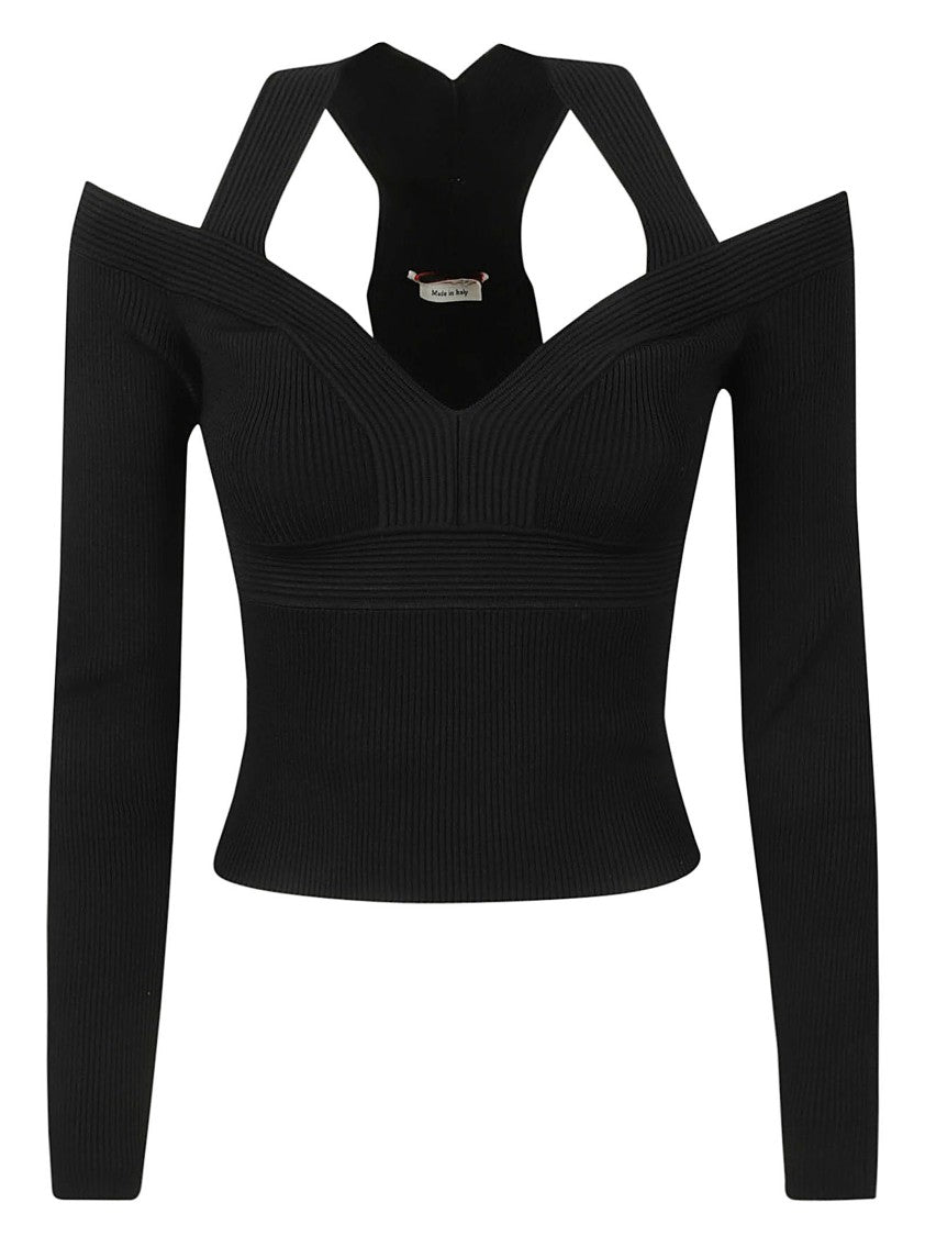 Alexander Mcqueen Minimalist Cotton Top With Round Neckline