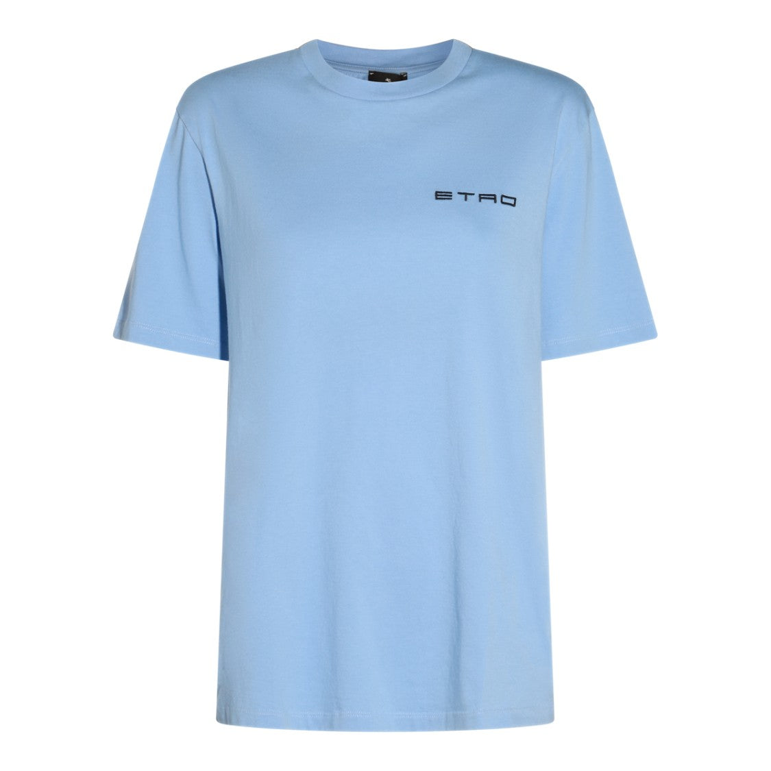 Etro Light Blue Floral Graphic T-Shirt With Logo Detail