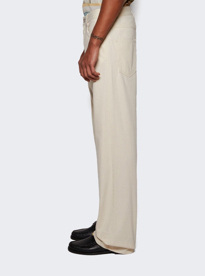 Marni Straight Leg Trousers - Bone