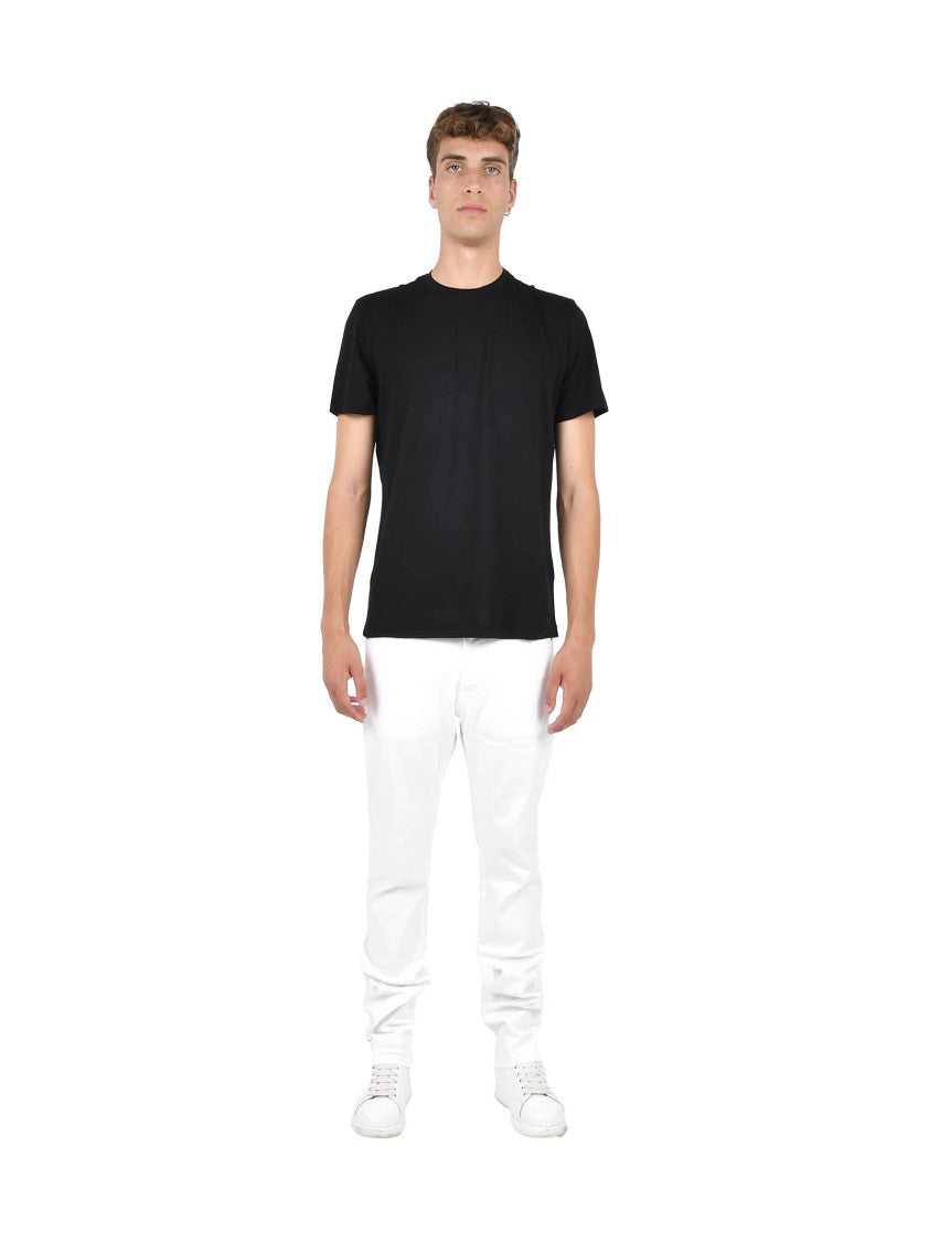Low Brand Black Short-Sleeve T-Shirt With Crew Neckline