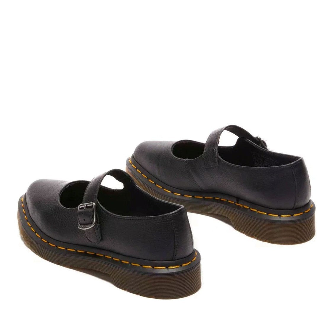 Dr. Martens Black Elphie Translucent Sole Leather Flats