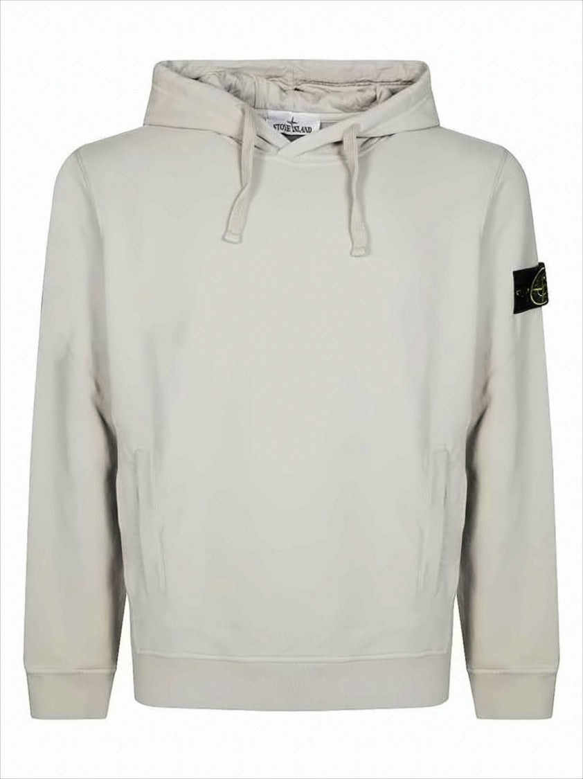 Stone Island Relaxed Fit Cotton Hoodie With Distinctive Compass Patch
