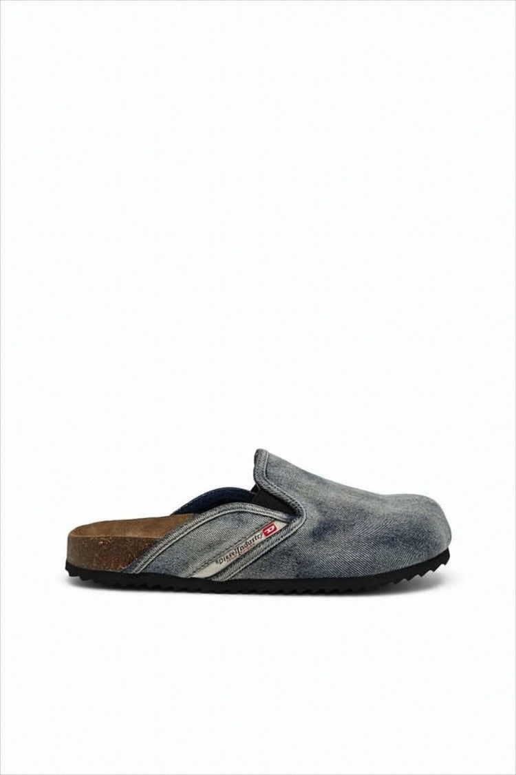 Diesel Denim Slip-On Loafers With Textured Grip Sole