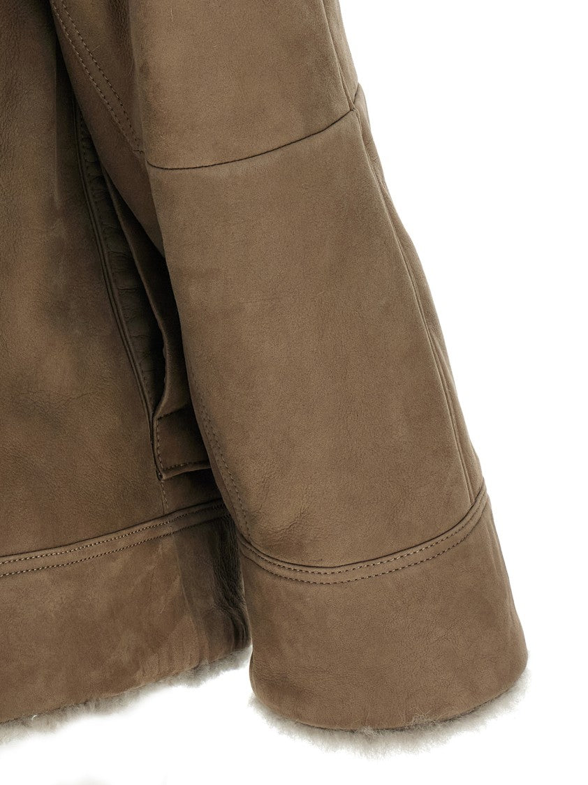 Brunello Cucinelli Brown Fuzzy Nappa Jacket