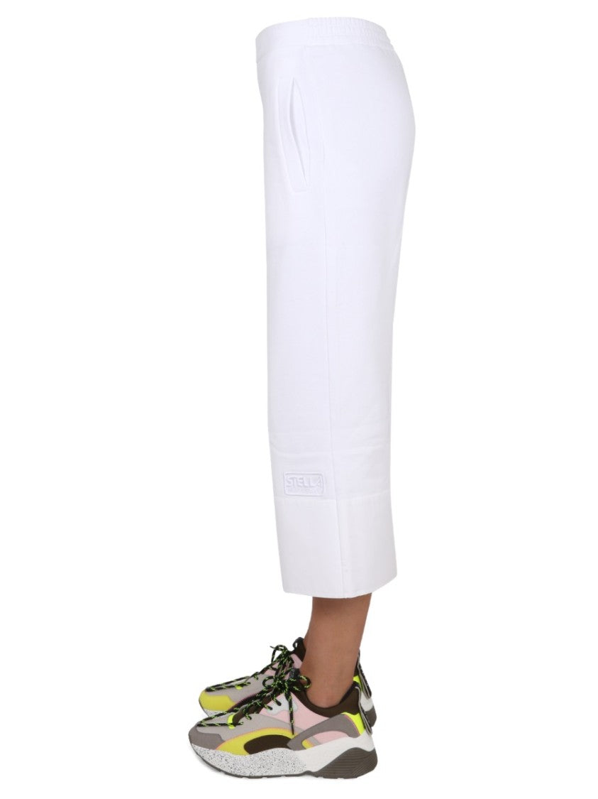 Stella Mccartney White Wide-Leg Cropped Pants