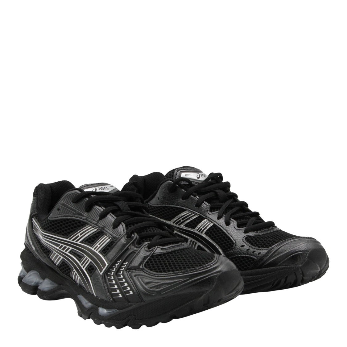 Asics Black Mesh Sneakers With Gel Cushioning