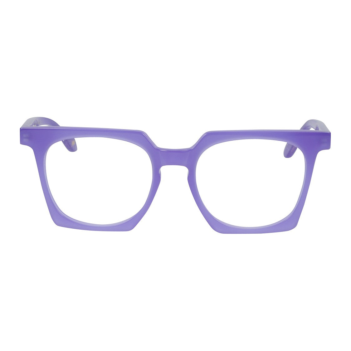 Kador Maya Light Bold Square Frame Sunglasses In Translucent Purple