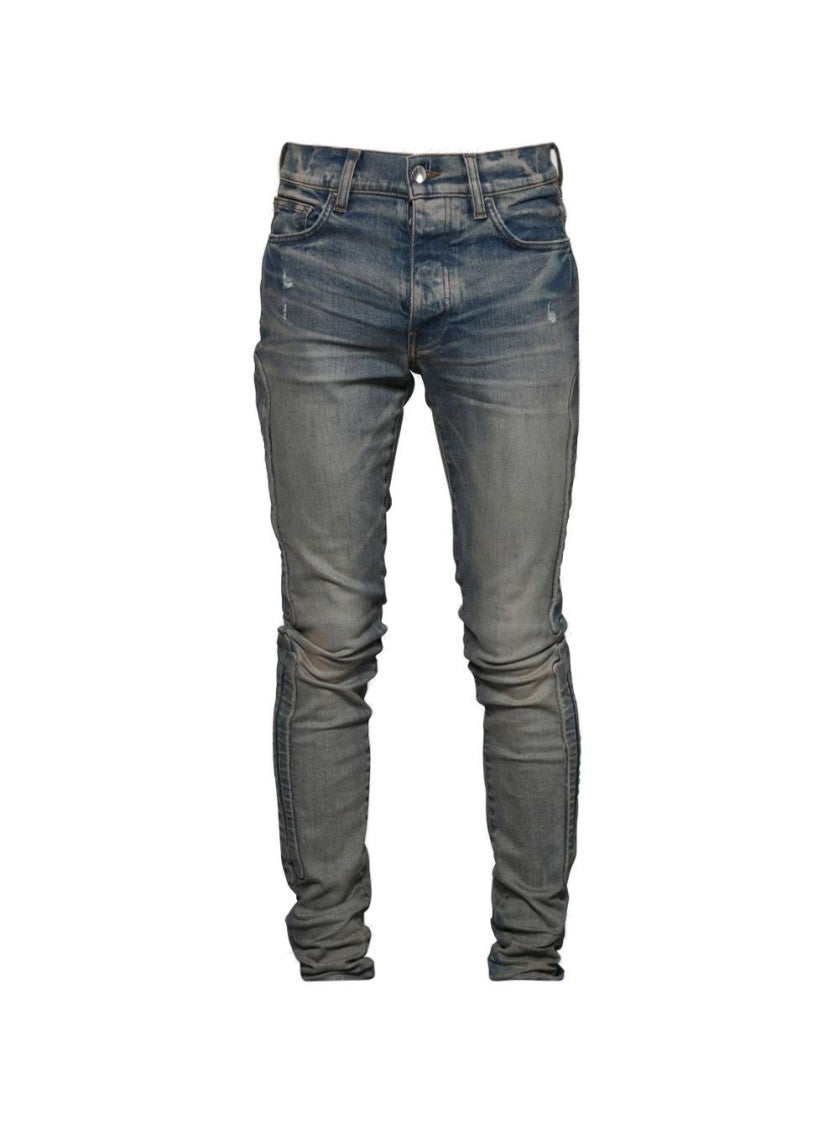 Amiri 3D Bones Skinny Jean Clay Indigo