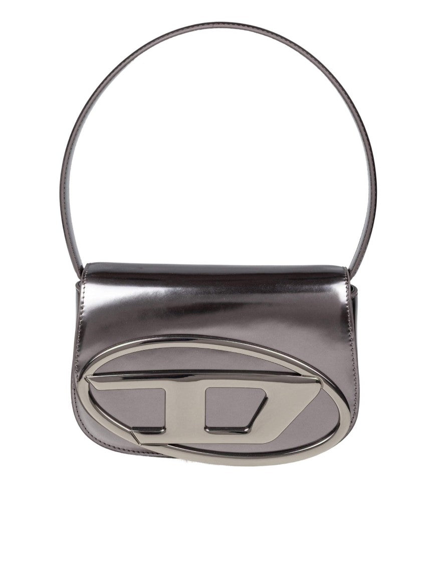 Diesel 1Dr Shoulder Bag In Grey Color Mirror Leather