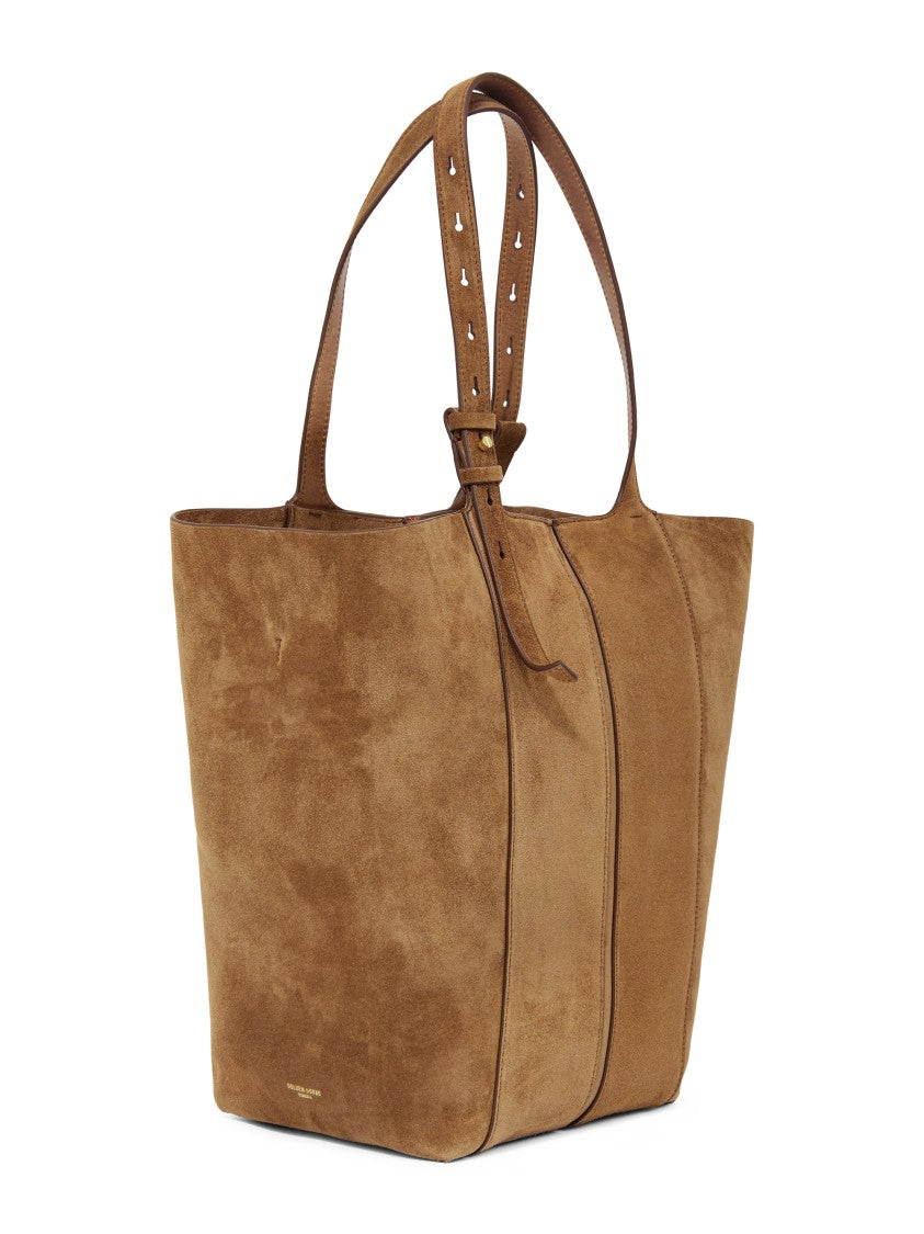 Golden Goose Fringed Palmellato Leather And Suede Handbag