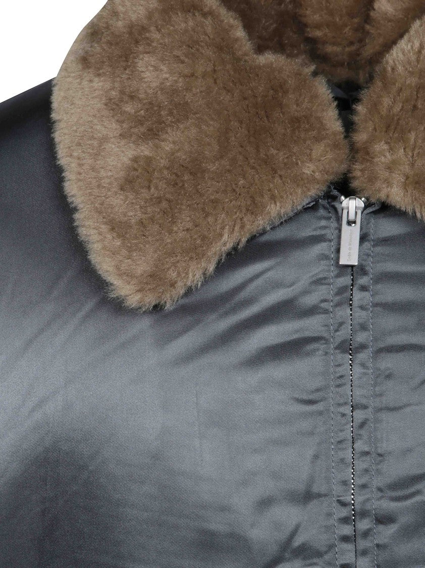 Drôle De Monsieur Fur-Collar Padded Bomber Jacket