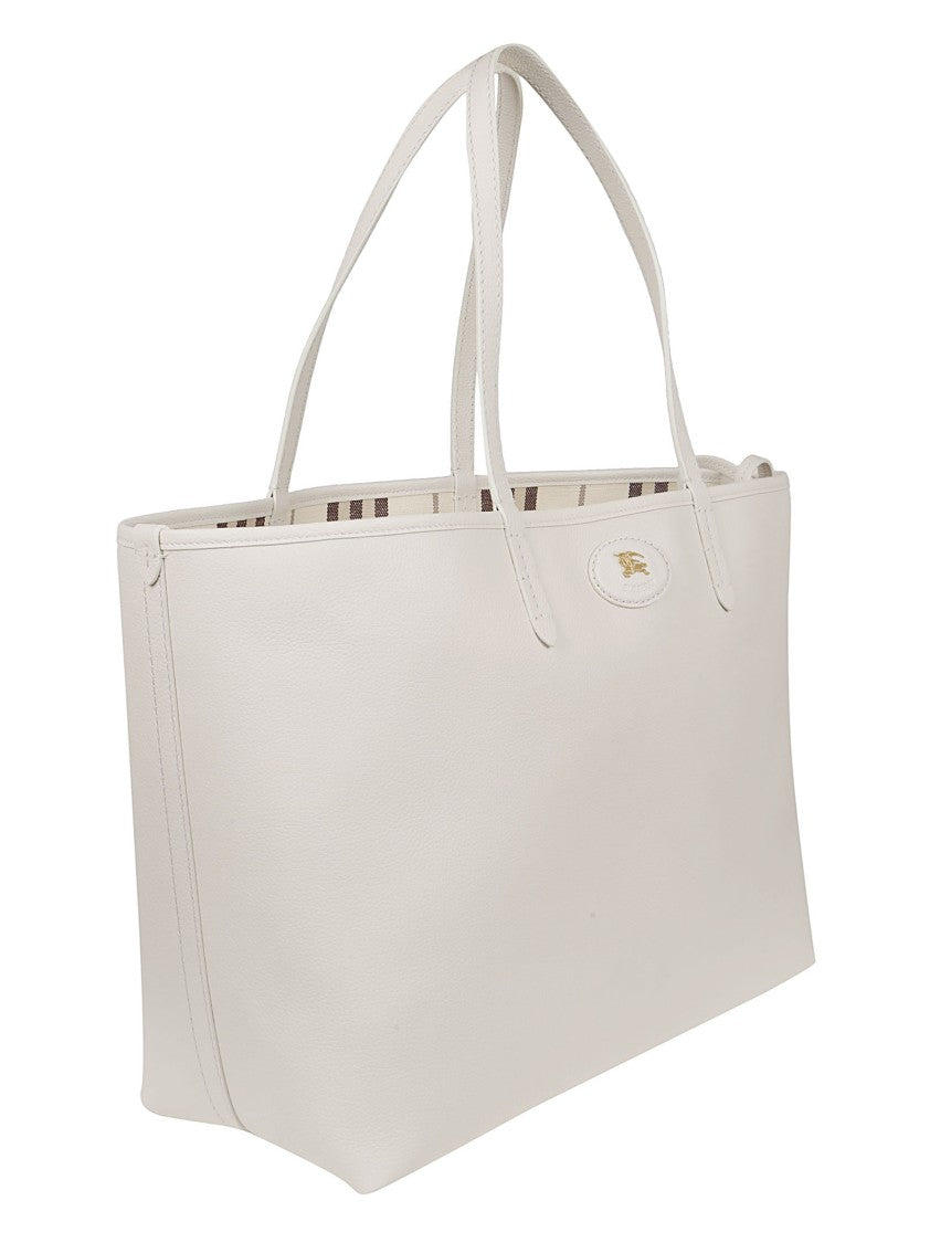 Burberry Textured Leather Reversible Shopping Bag