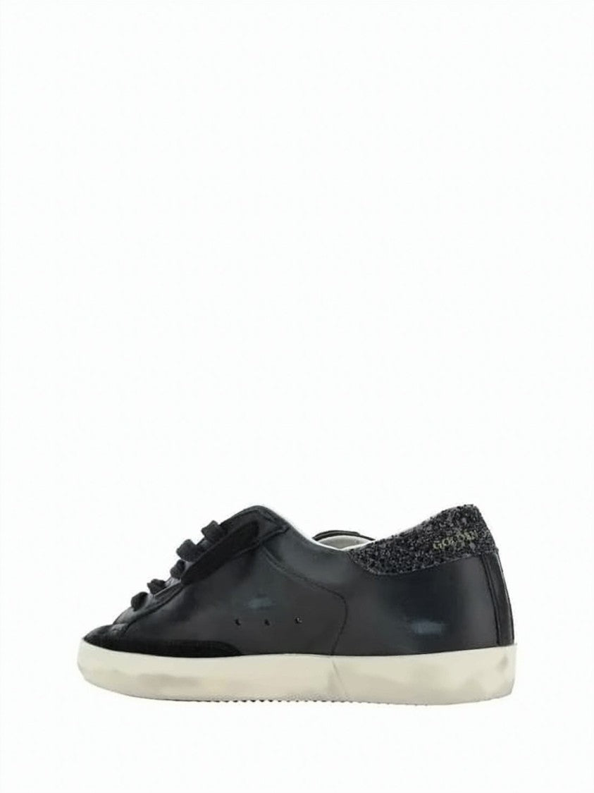 Golden Goose Classic Black Leather Low-Top Sneakers With Star Detail
