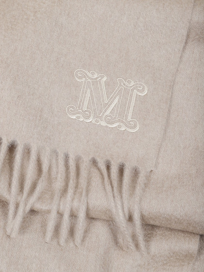 Max Mara Wsdalia Soft Fringed Monogram Cashmere Scarf