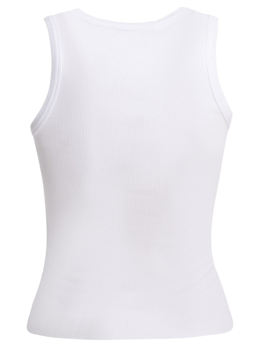 Givenchy Sleeveless Ribbed Top With Subtle Logo Detail