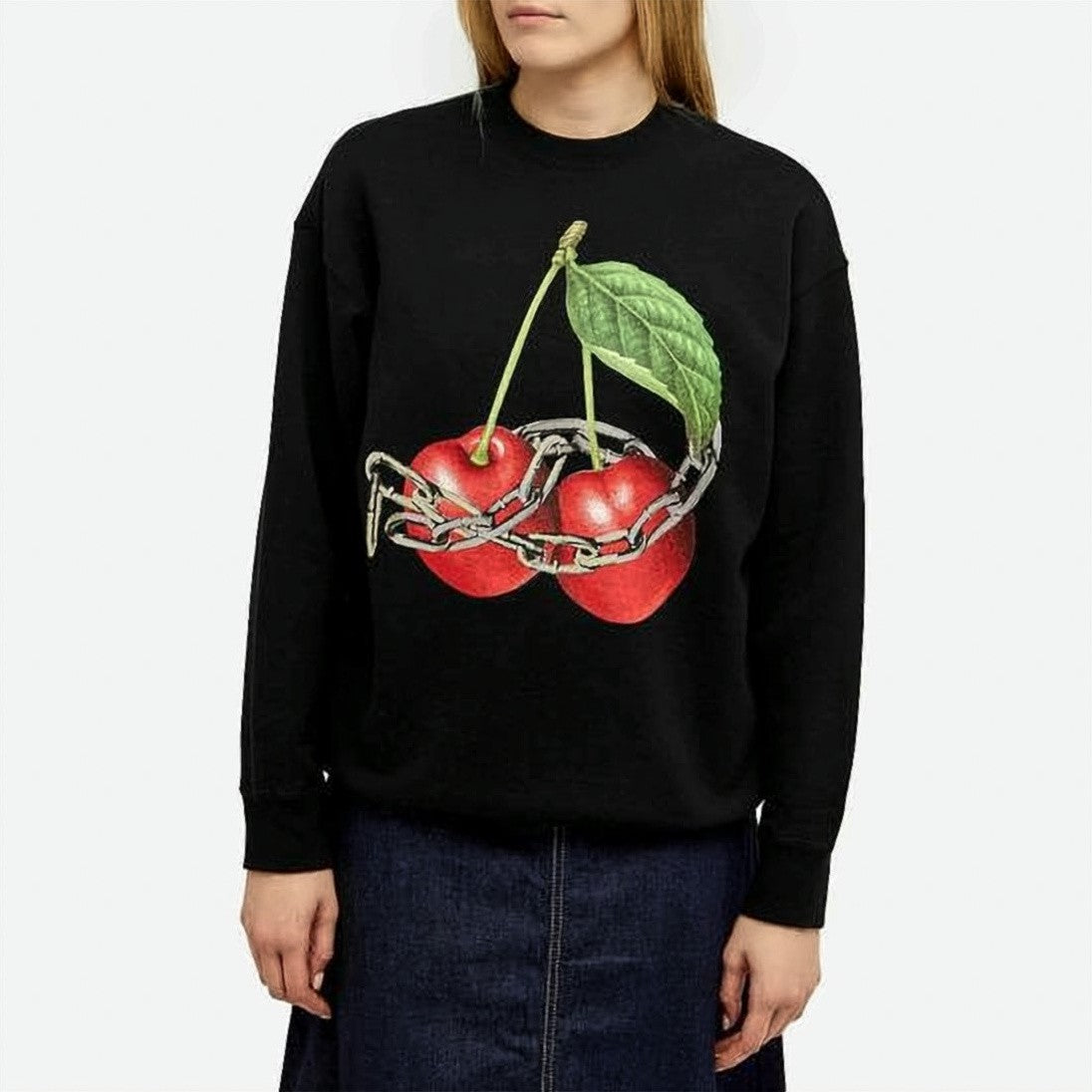 Undercover Graphic Long-Sleeve Top With Cherry Design