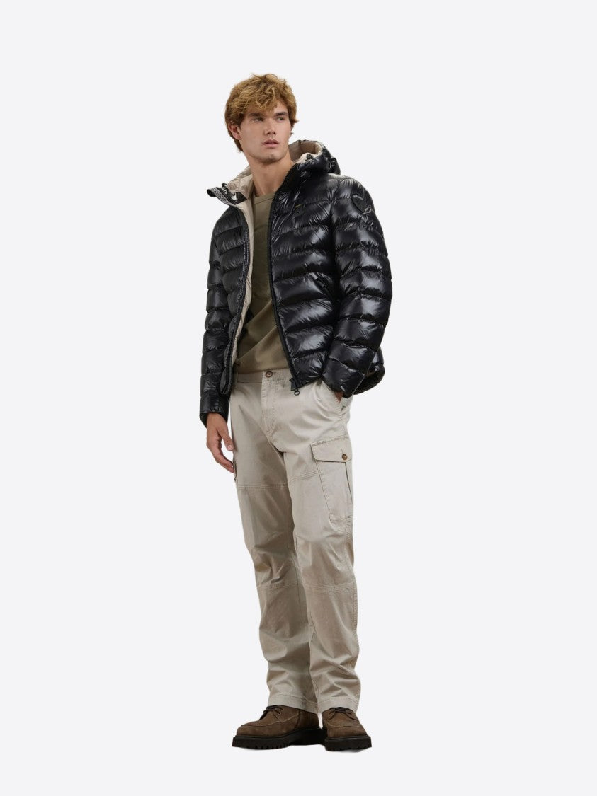 Blauer Glossy Quilted Hooded Puffer Jacket