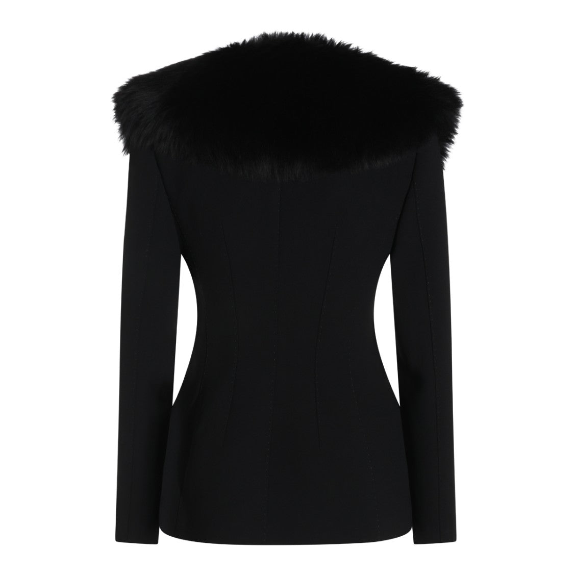 Dolce & Gabbana Brown Fur Collar Tailored Jacket