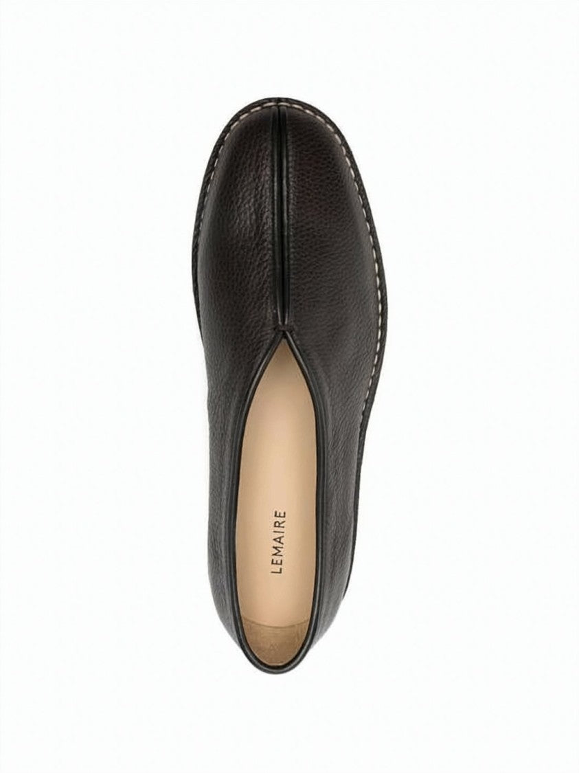 Lemaire Textured Leather Loafers With Subtle Detailing