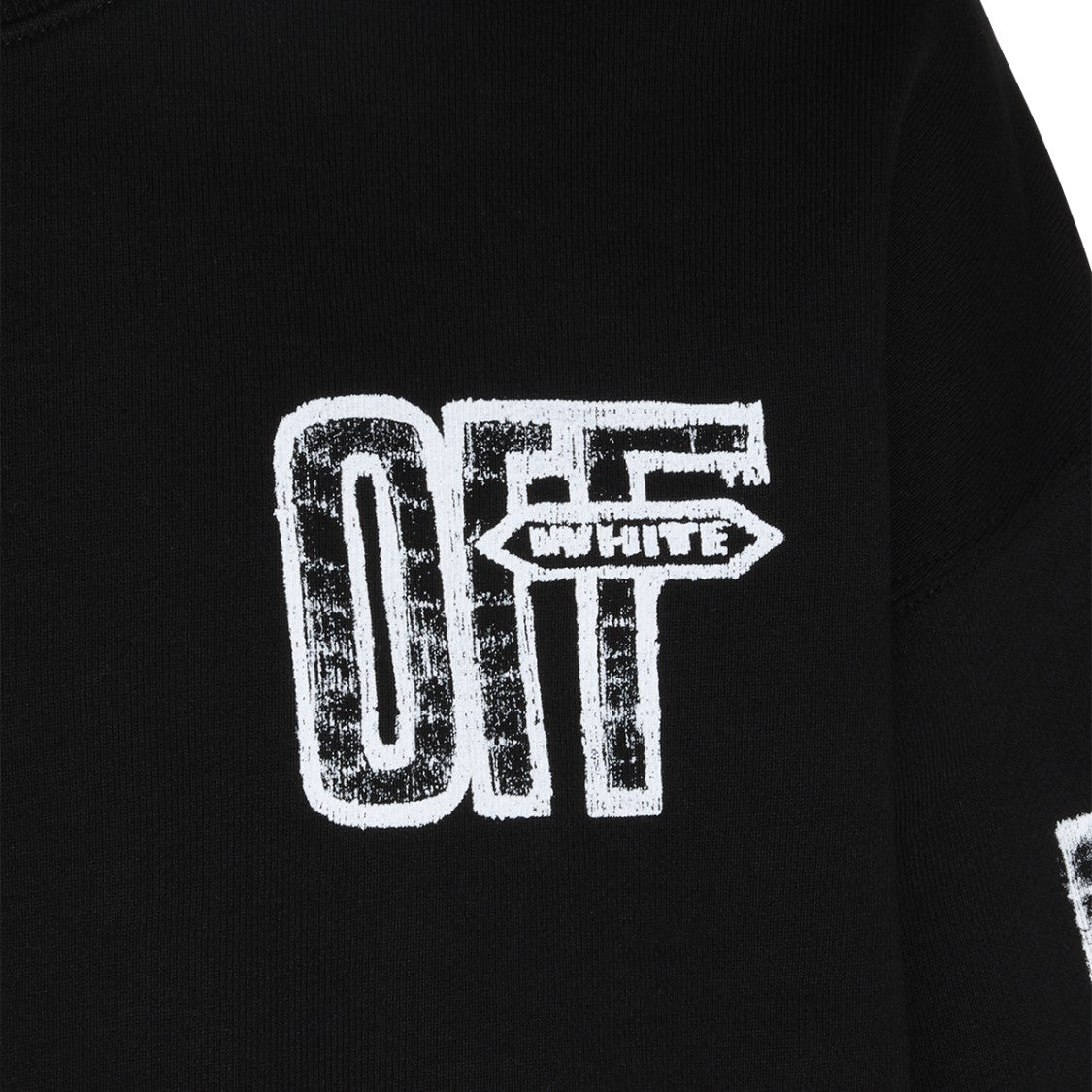 Off-White Black Cotton Crewneck Sweatshirt