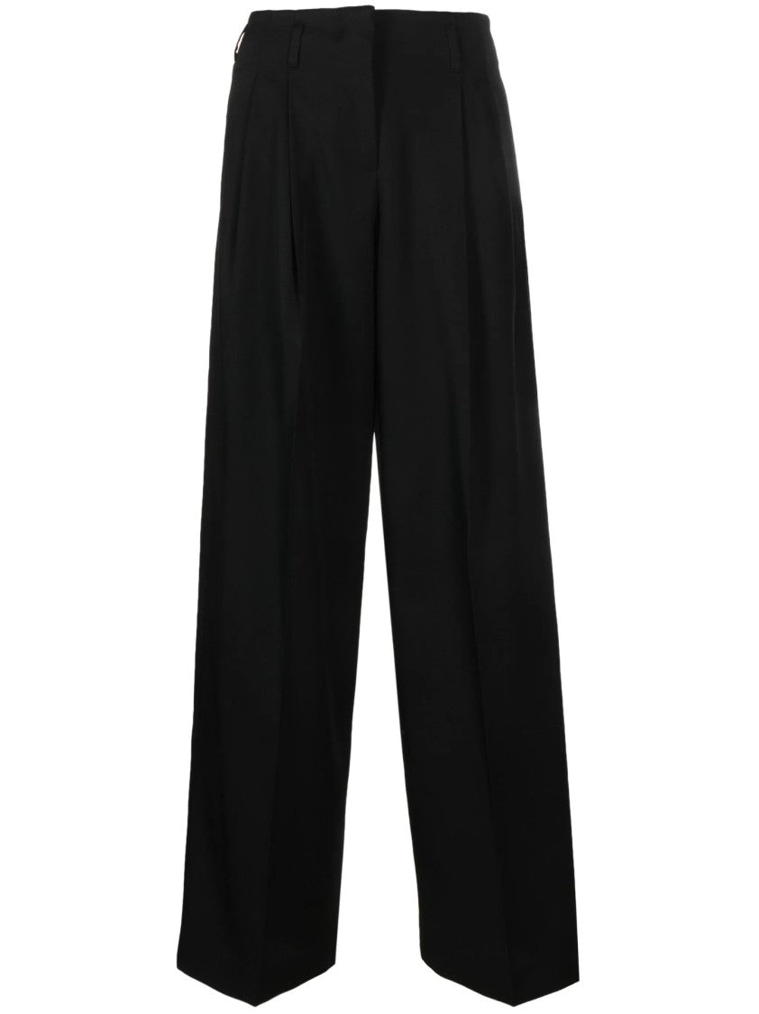 Golden Goose Wide-Leg Black Trousers With High Waist