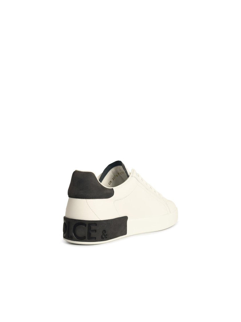 Dolce & Gabbana Portofino' White Calf Leather Sneakers