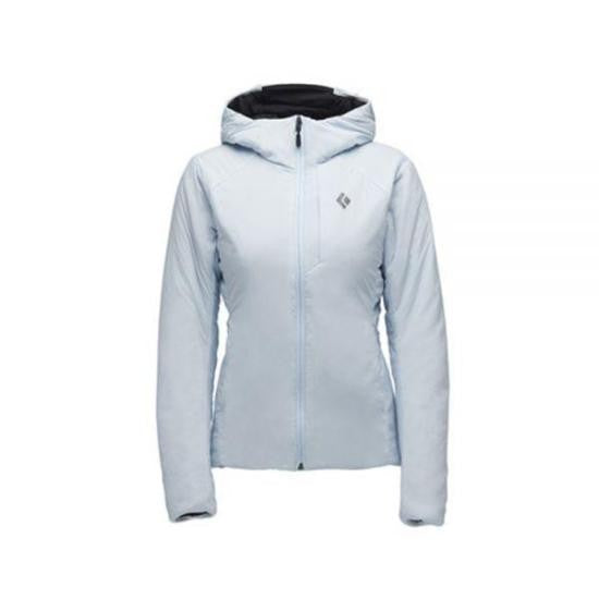Black Diamond Sleek Lightweight Fitted Jacket With Hood And Zipper Closure