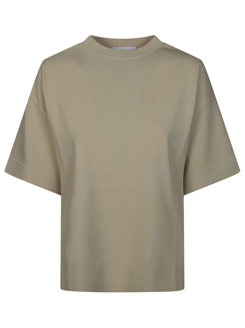 Alpha Studio Smooth Viscose Blend Side Slits T-Shirt