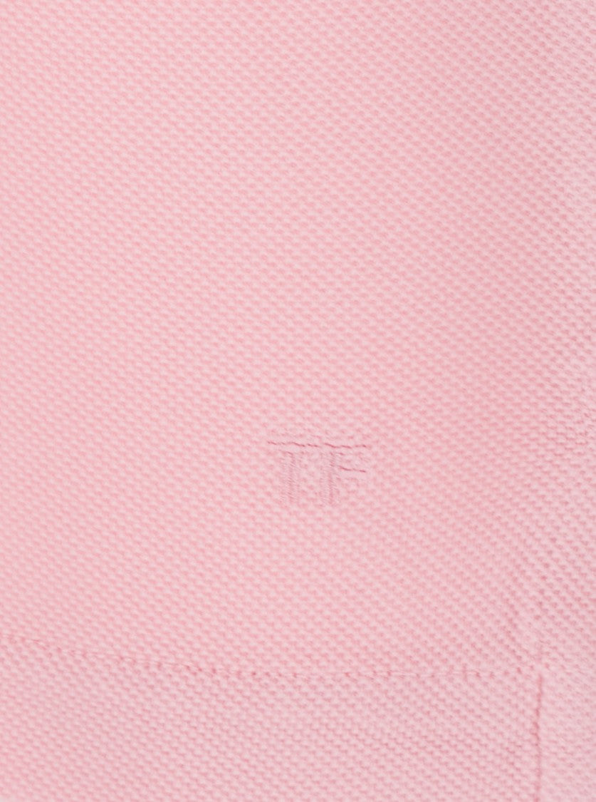 Tom Ford Pink Cotton Piquet Jersey Short-Sleeves Polo