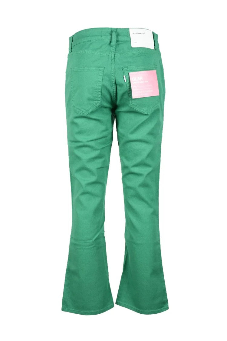 Department 5 Green Mid-Rise Stretch Jeans