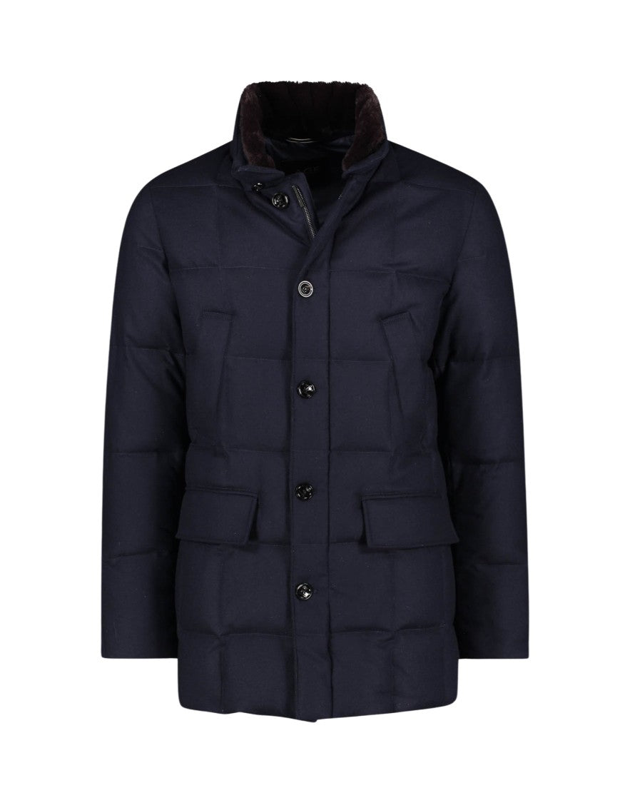 Agf Blue Quilted Jacket