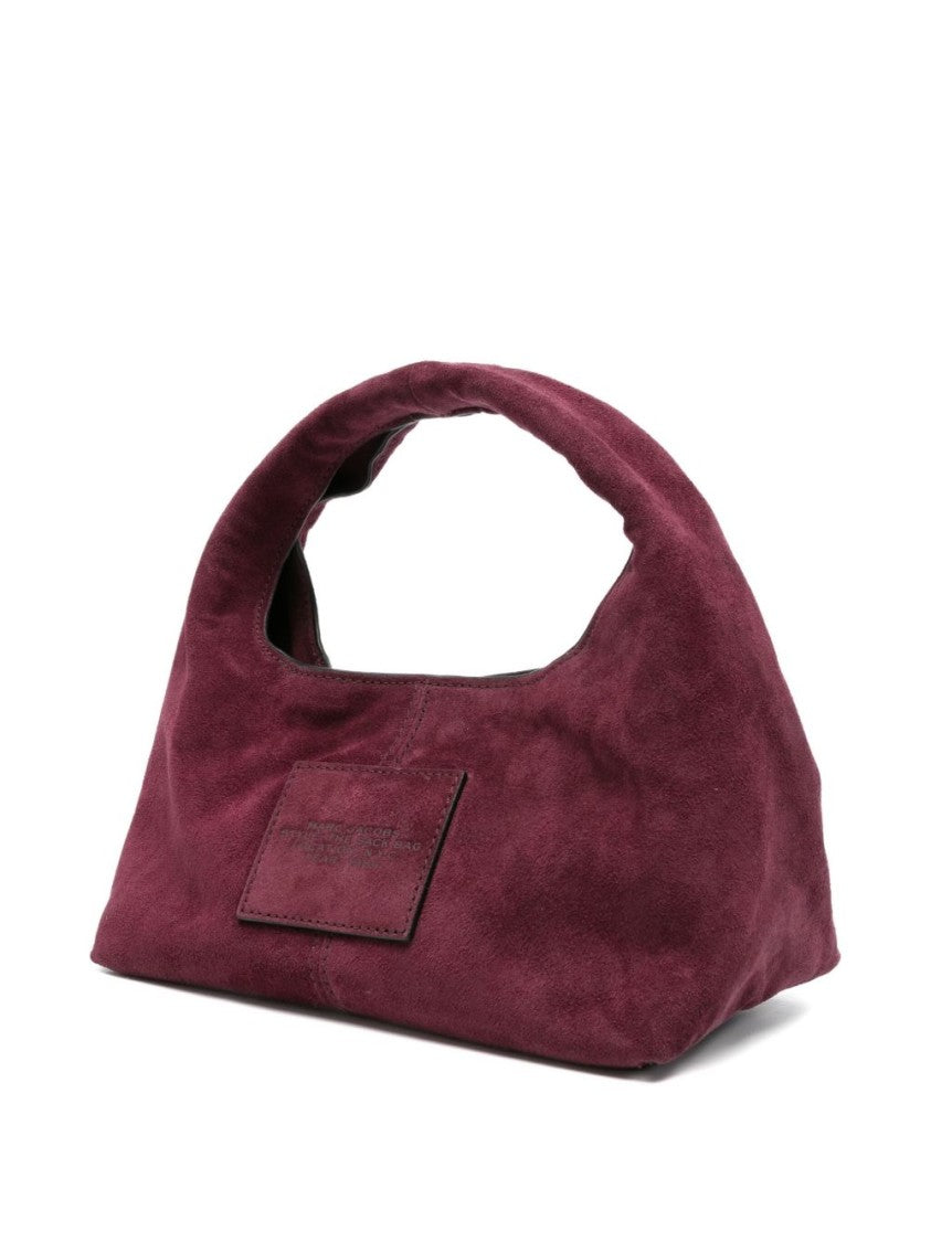 Marc Jacobs Suede Shoulder Bag With Embossed Logo