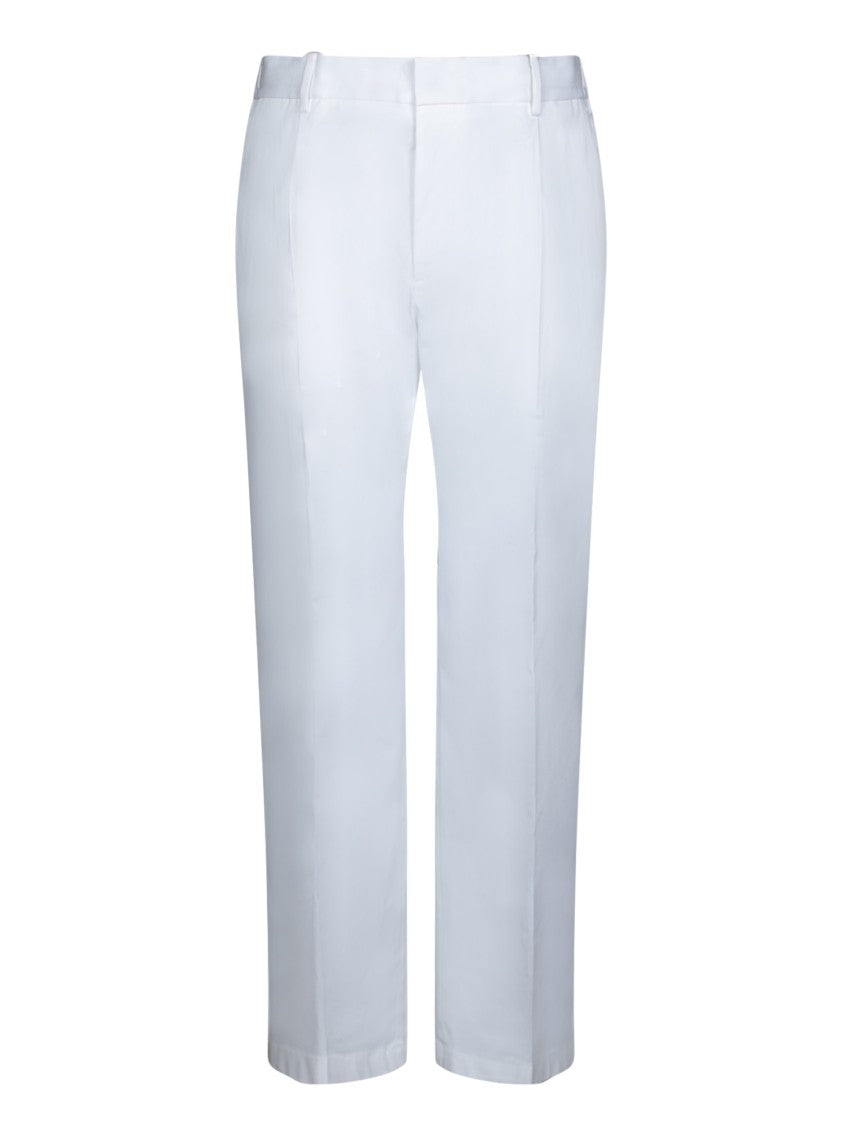 Dolce & Gabbana White Trousers With Mid-High Waist