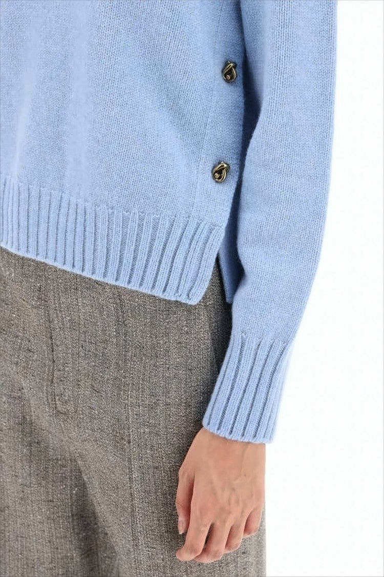 Bottega Veneta Textured Knit Sweater With Decorative Buttons