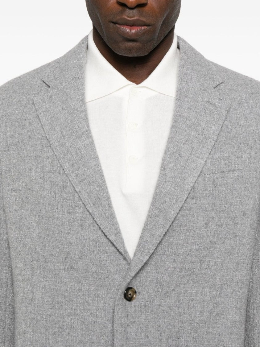 Lardini Grey Tailored Blazer With Wool-Cashmere Blend