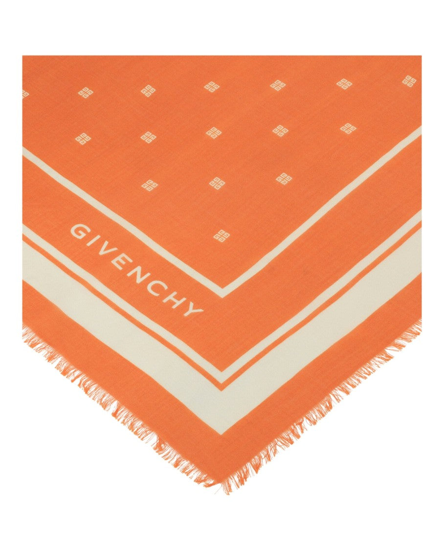 Givenchy 4G Shawl In Cashmere And Silk