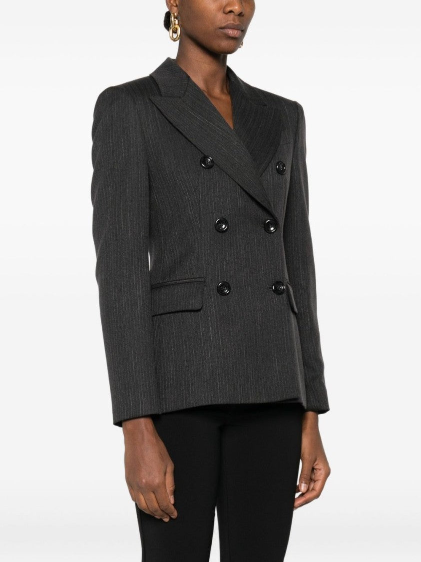 Liu Jo Tailored Grey Blazer With Double-Breasted Front
