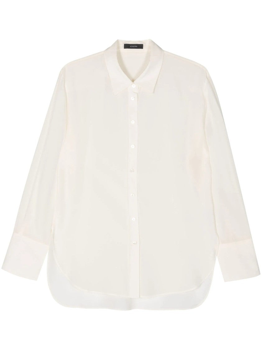 Joseph Long Sleeve Silk Blouse With Button-Down Design