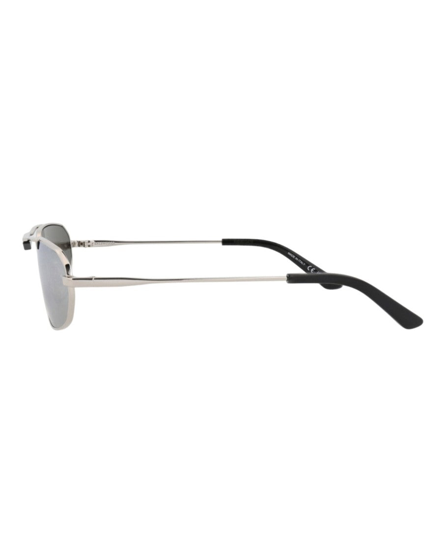 Balenciaga Shield-Frame Metal Sunglasses