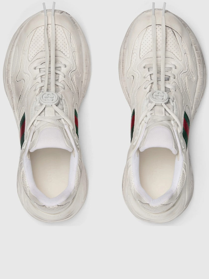 Gucci White 2.0 Chunky Sole Distressed Sneakers