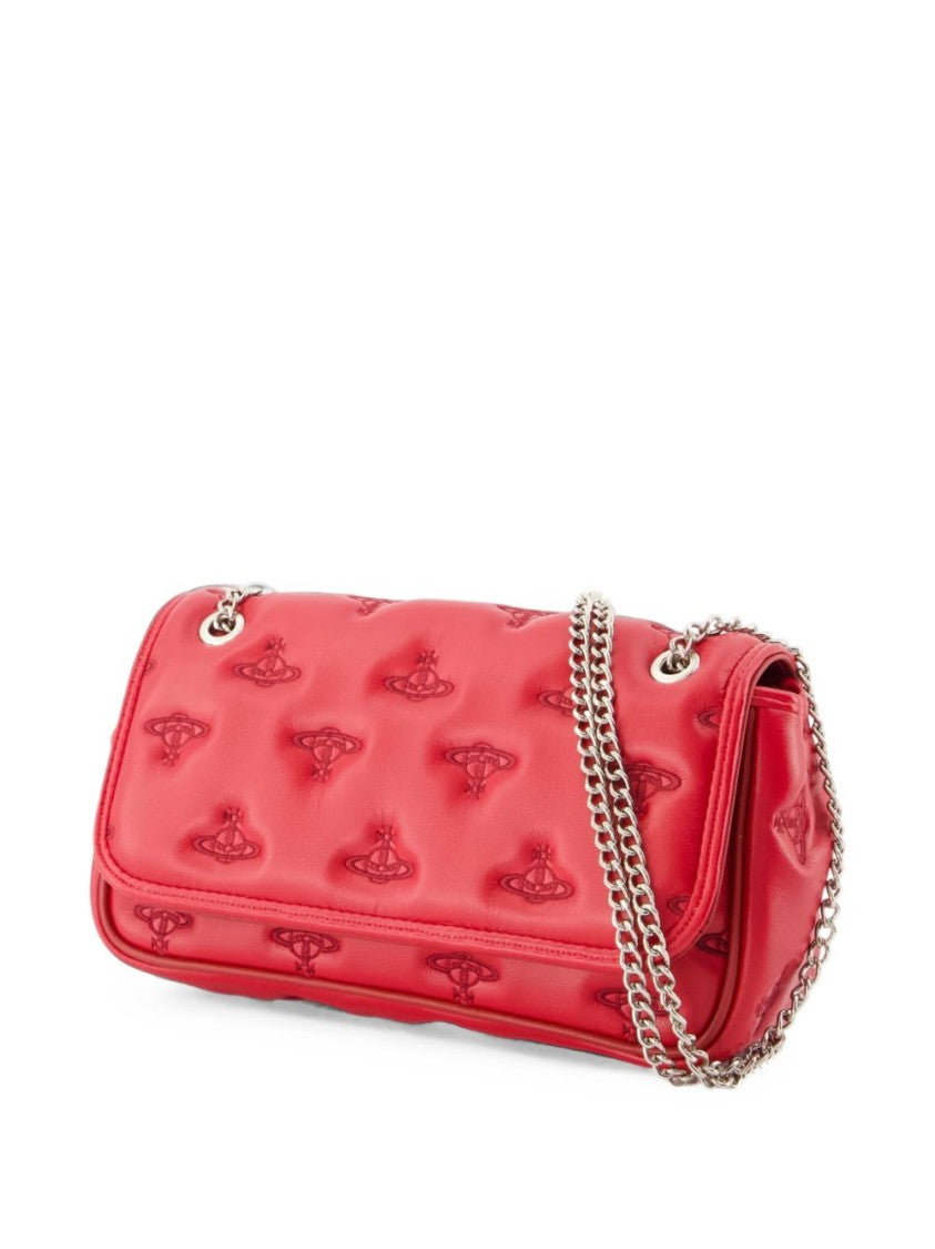 Vivienne Westwood Rectangular Red Bag With Embossed Logos