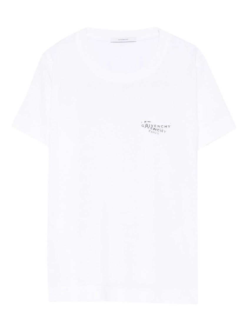 Givenchy Regular Fit White Cotton Minimalist T-Shirt