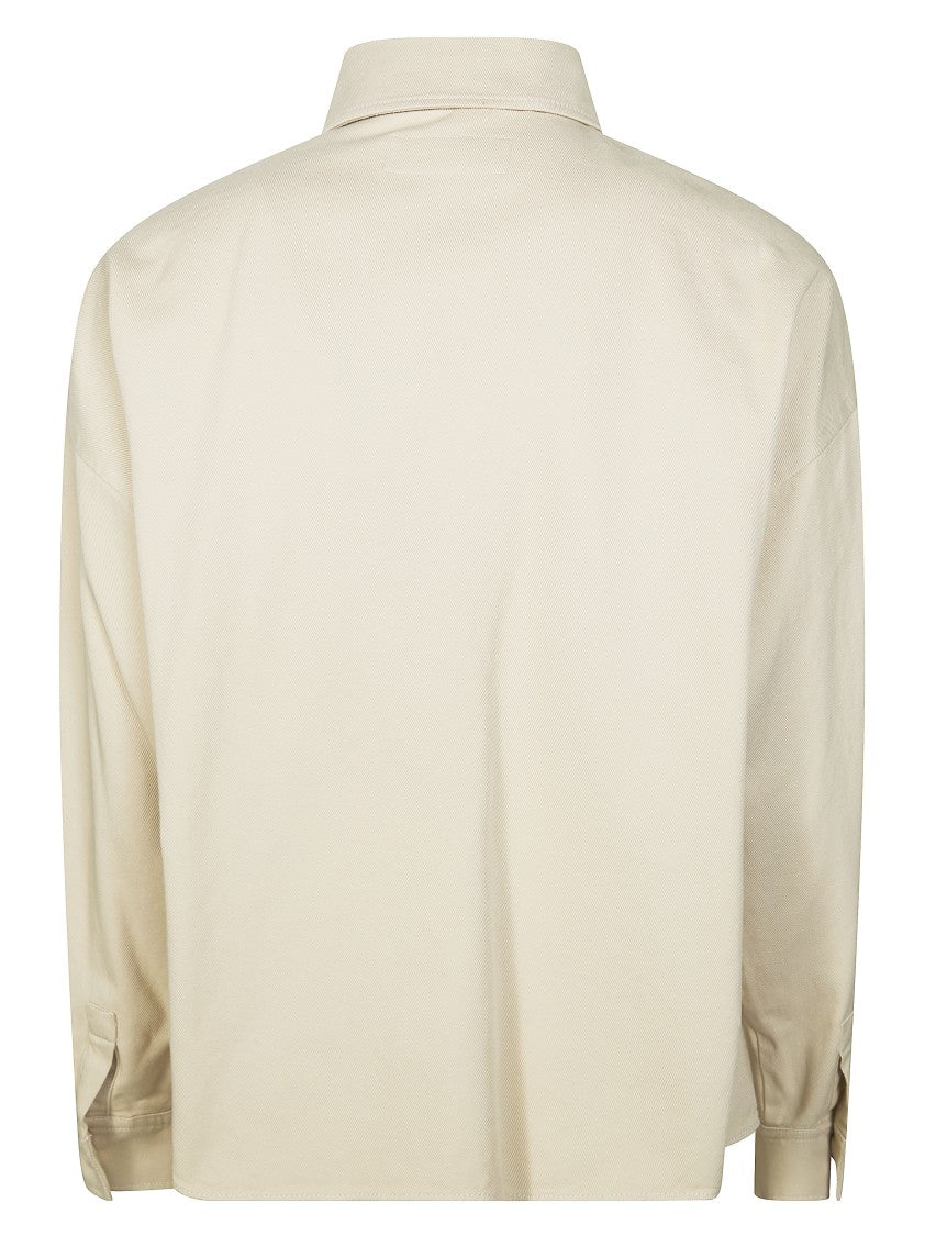 Max Mara Radente Boxy Cropped Cotton Shirt