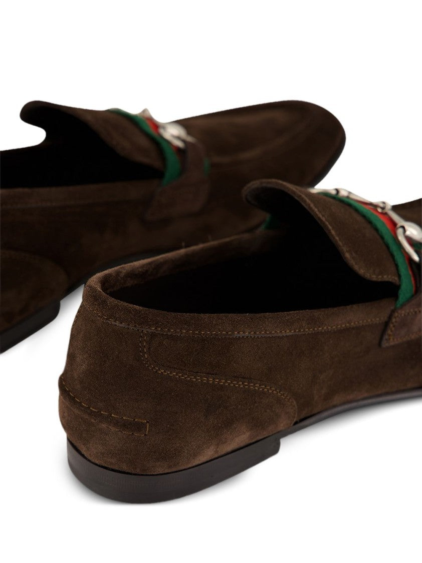 Gucci Pointed Toe Flat Shoes In Rich Brown Calf Leather