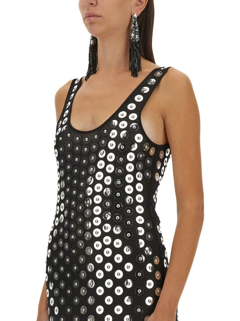 Rabanne Knitted Design Earrings With Intricate Beadwork