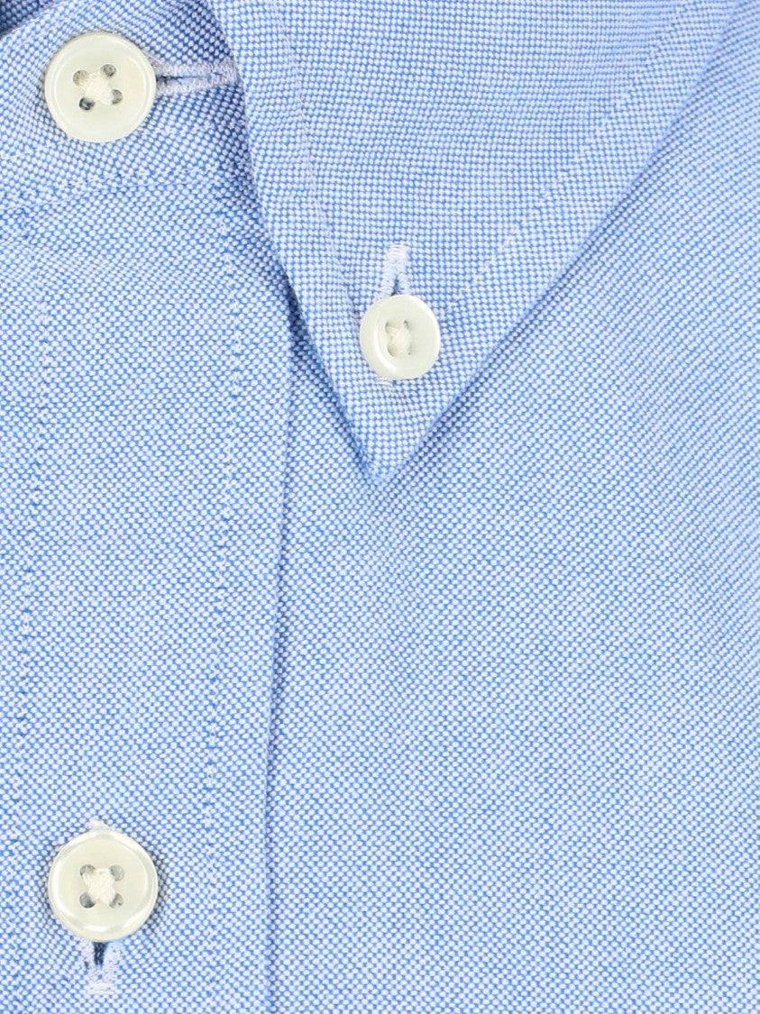 Polo Ralph Lauren Blue Striped Classic Collar Cotton Shirt