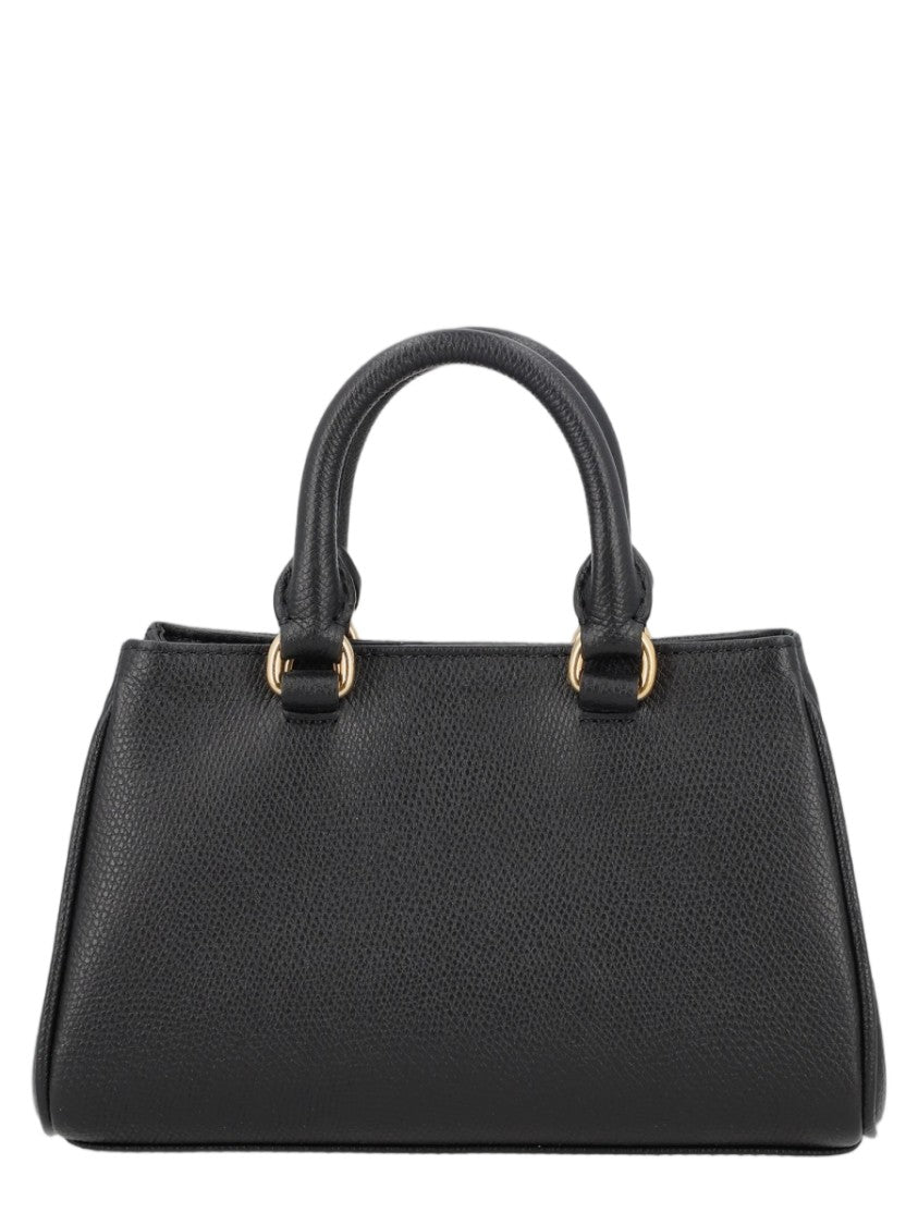 Valentino Garavani Mini Structured Handbag With Logo Plaque And Chain Strap