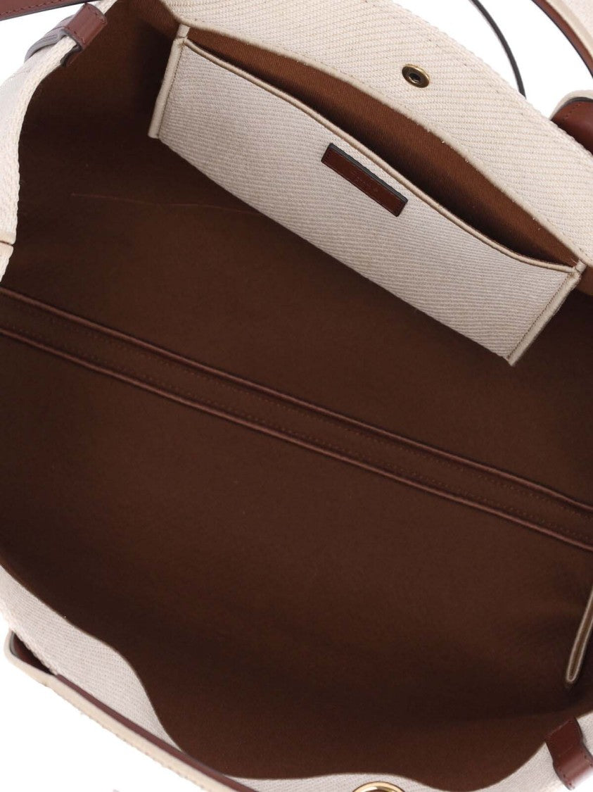 Chloé Structured Tote Bag With Leather Accents