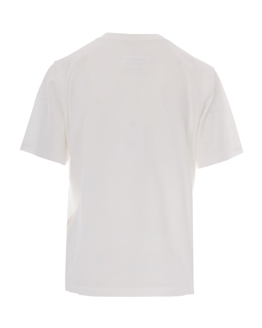 Mm6 By Maison Margiela Hand-Painted Logo Jersey T-Shirt With Distinctive Stitch Detail